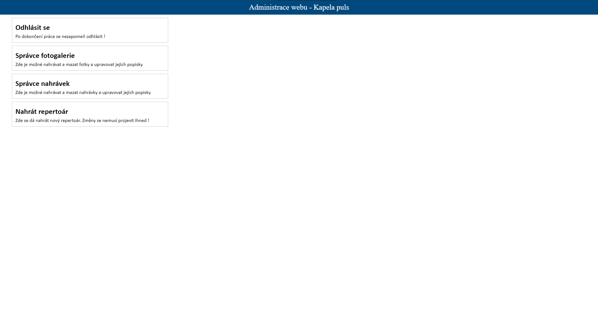 Obrázek projektu Kapela Puls - Sára Hýžová