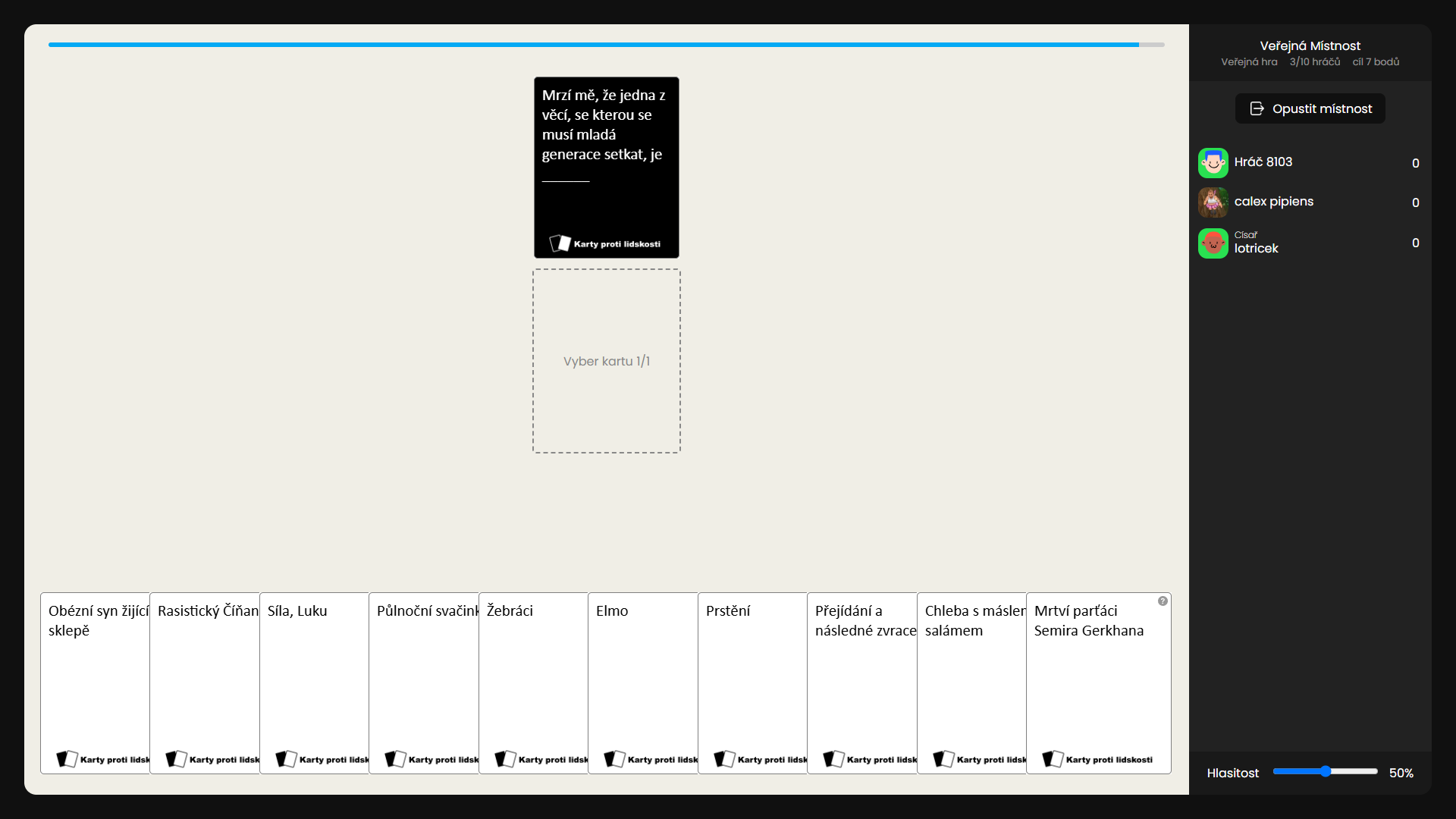 Obrázek projektu Karty proti lidkosti - Sára Hýžová